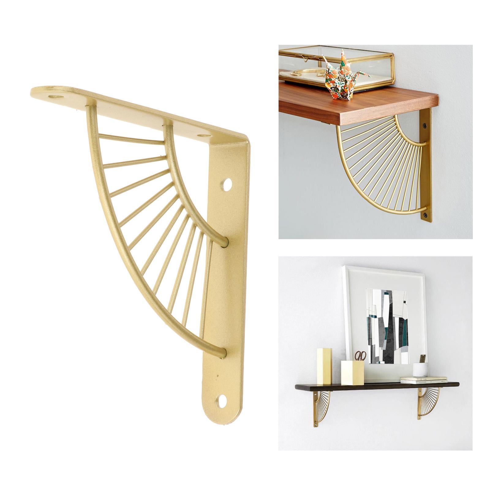 Nordic Wall Mount Shelf Bracket Triangle Angle Shelf Bracket Decorative Heavy Duty Metal Supporter with Screws for Bathroom Home Bookc