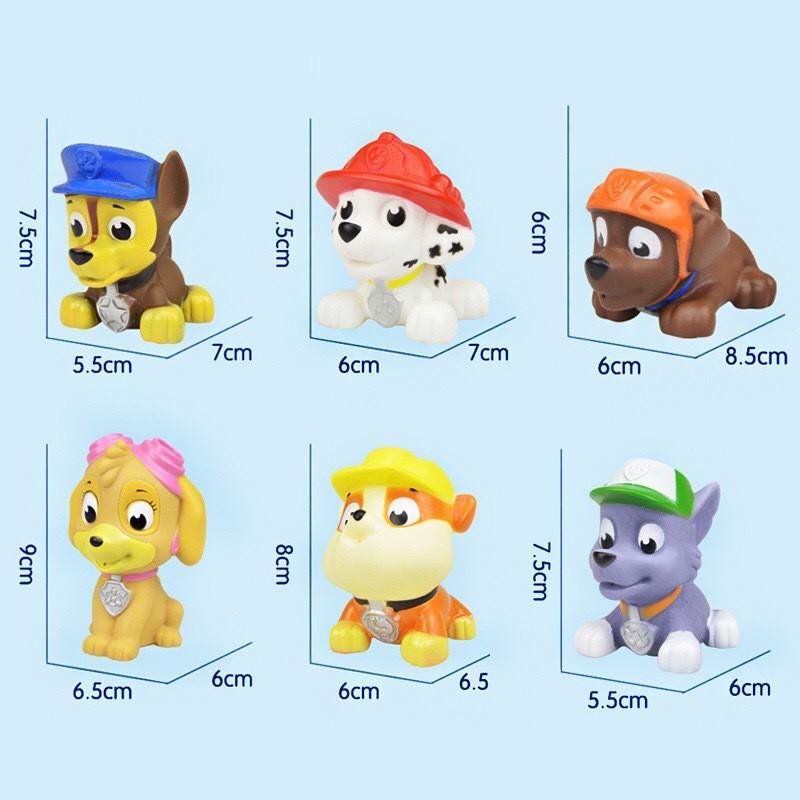 Bộ Paw Patrol Những Chú Chó Cứu Hộ Bằng Cao Su Phun Nước - Đồ Chơi Nhà Tắm