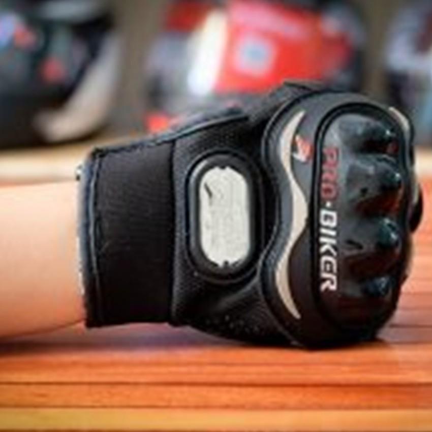 Găng tay hở ngón PRO Biker 206374 tặng móc khóa da thật