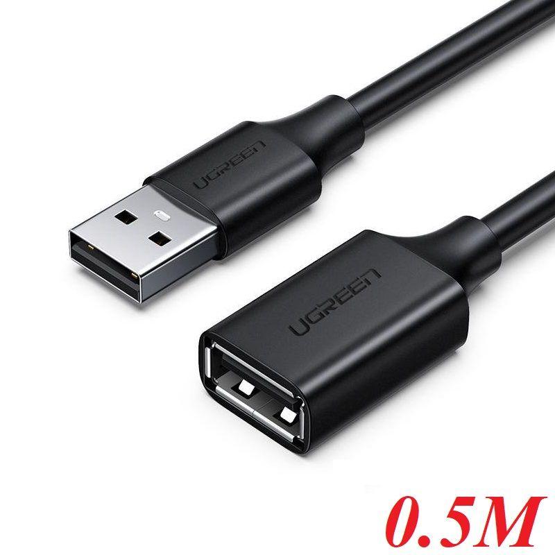 Ugreen UG10313US103TK 0.5M màu Đen Cáp tín hiệu nối dài USB 2.0 lõi thuần đồng - HÀNG CHÍNH HÃNG