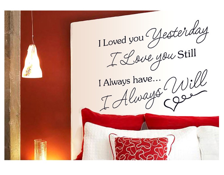 Decal dán tường I love you ( 80 x 115 cm)