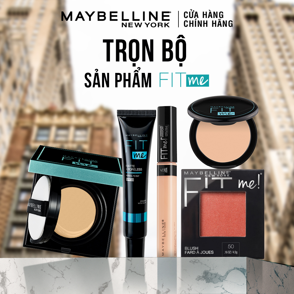 Phấn Nước Mịn Nhẹ Kiềm Dầu Fit Me Matte+Poreless Cushion Maybelline New York 100g