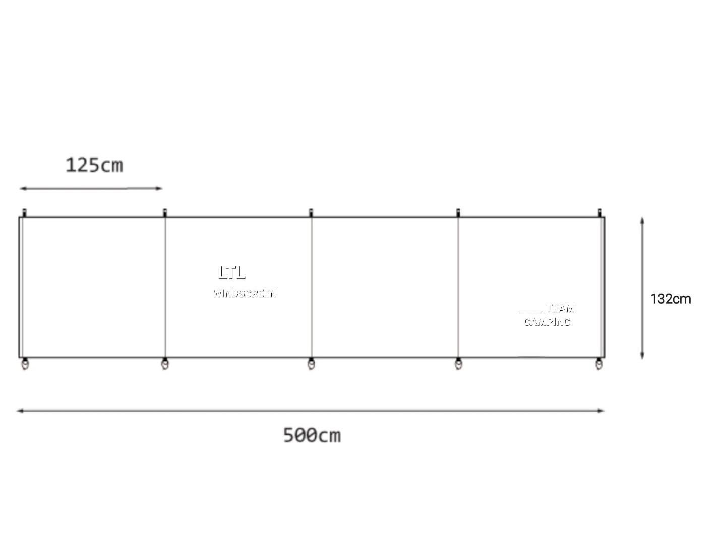 Tường chắn gió 5m* cao 1,32m WINDSCREEN