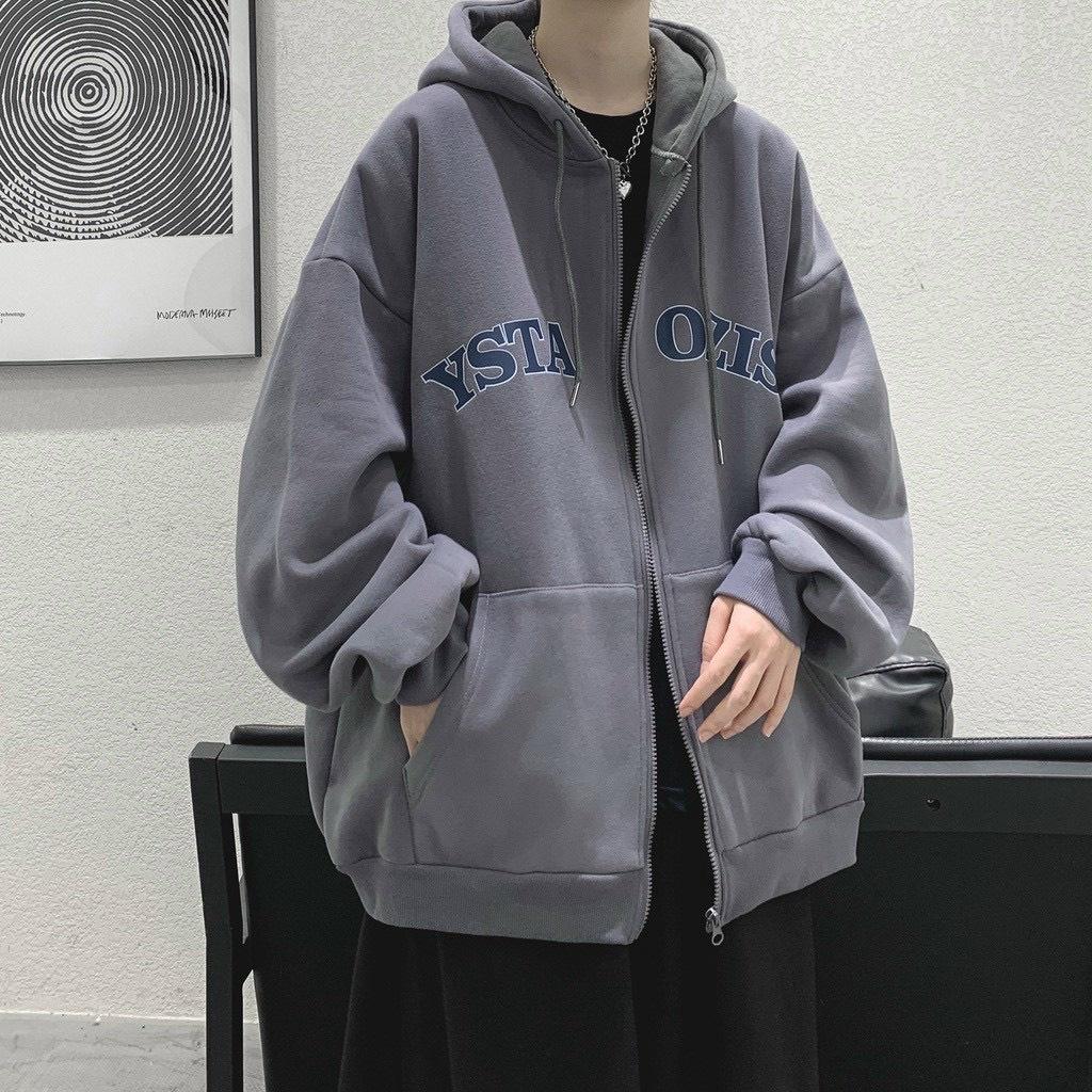 Áo Khoác Hoodie Unisex YSTA Tay Phồng Phối Dáng Rộng Cá Tính Thời Trang Hot Trend Mới