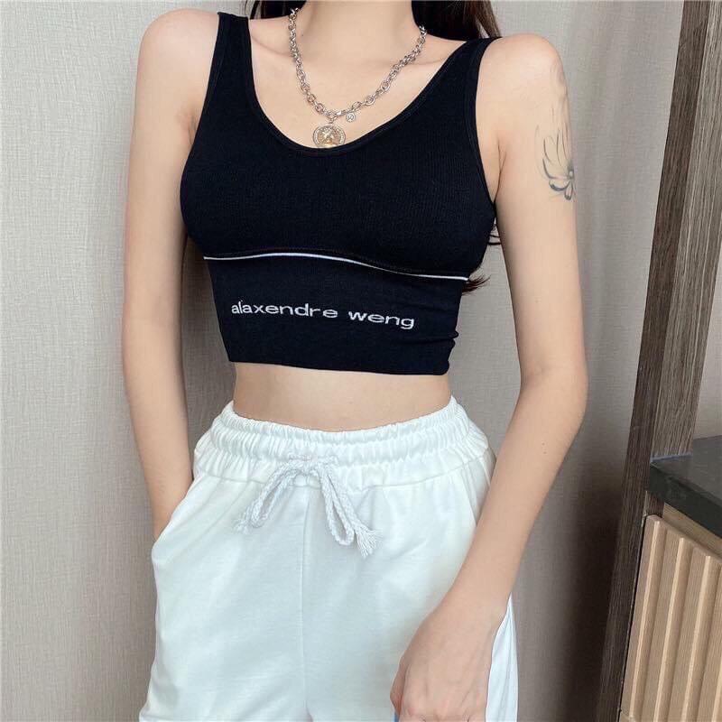 Áo thun dây bản Crop top