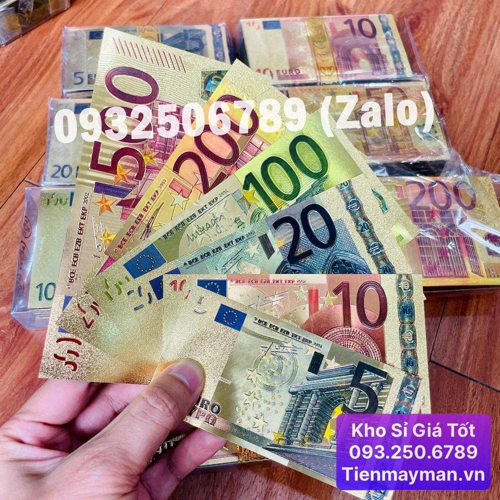 Full Bộ 7 tờ EURO từ 5 - 500 may mắn, phong thuỷ, chất liệu plastic, tặng kèm bao lì xì, Lì Xì Tết - NELI