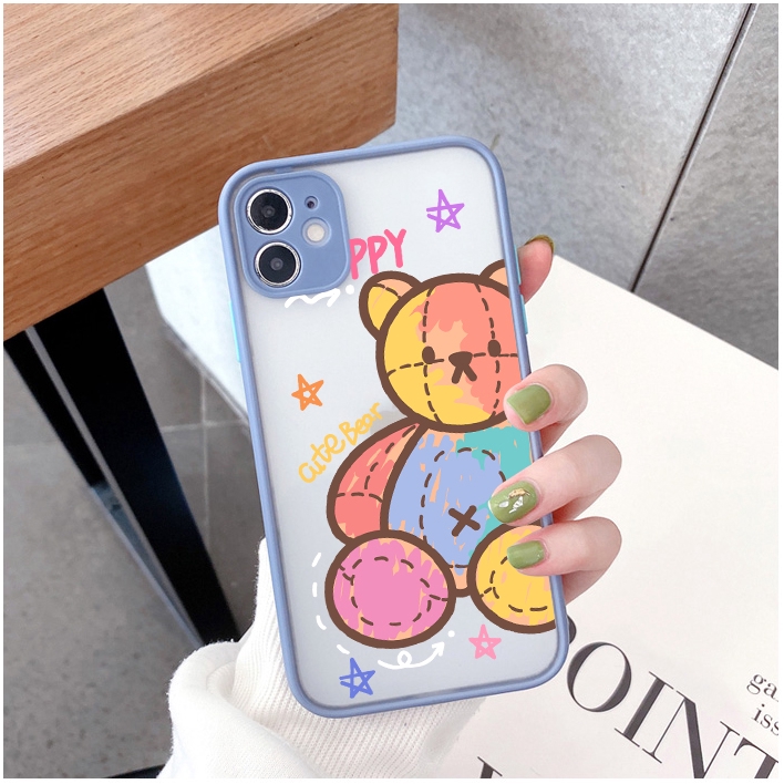 Ốp Lưng iPhone Viền Nổi Gấu Cầu Vồng Dành Cho iPhone 6 / 6 Plus / 7 / 7 Plus / 8 / 8 Plus / X / Xs / Xs Max / 11 / 11 Pro / 11 Pro Max / 12 / 12 Pro / 12 Pro Max	