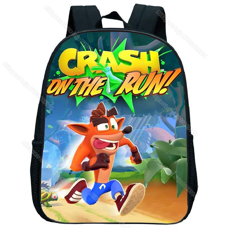 Trẻ Em Crash Bandicoot Trên Chạy Mẫu Giáo Ba Lô Bé Trai Bé Gái Hoạt Hình Anime Ba Lô Cho Bé Bé Tập Đi Có Túi Mochila
