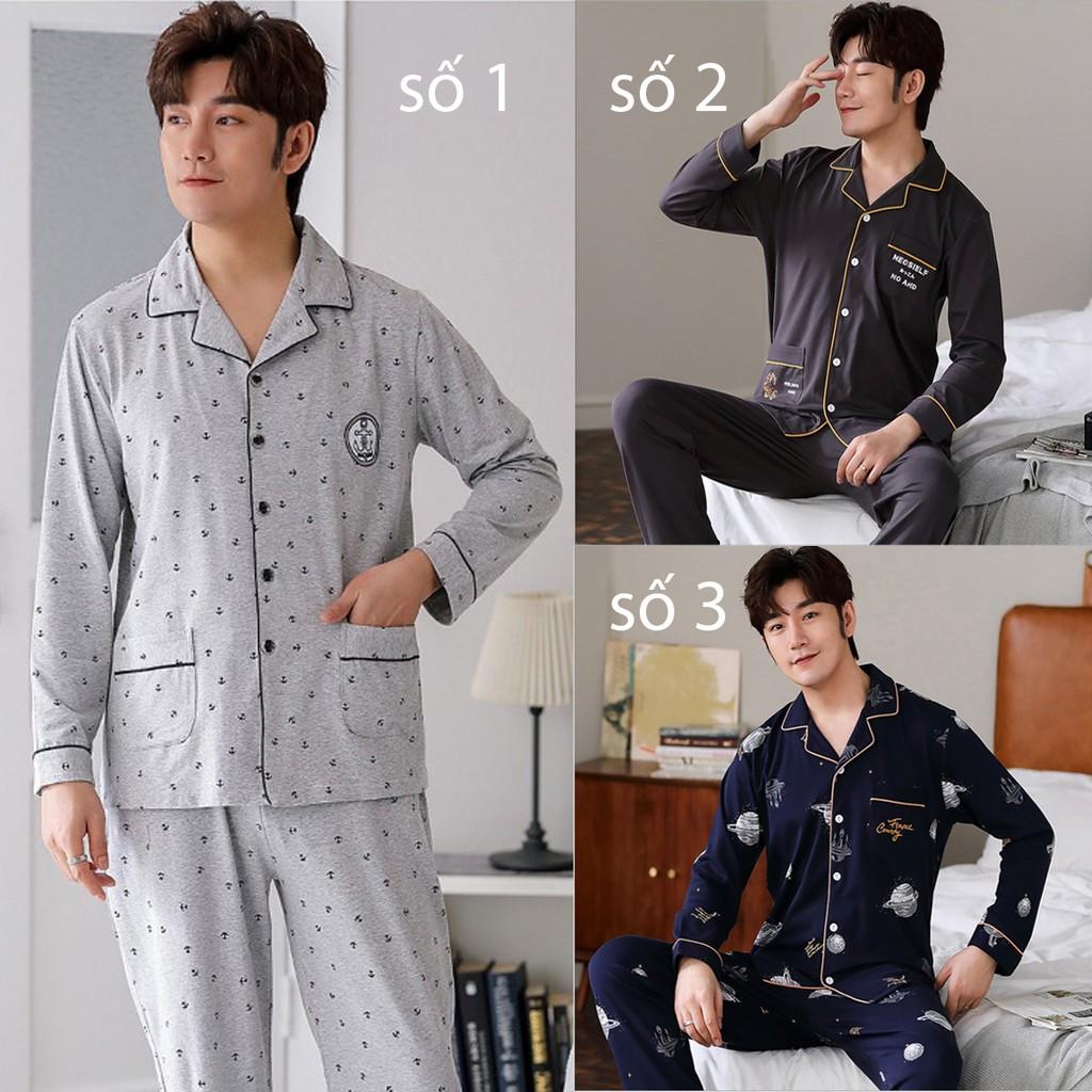 Đồ bộ Pijama-Đồ ngủ nam cao cấp phong cách Hàn Quốc, chất COTTON 100 dày dặn & thoáng khí