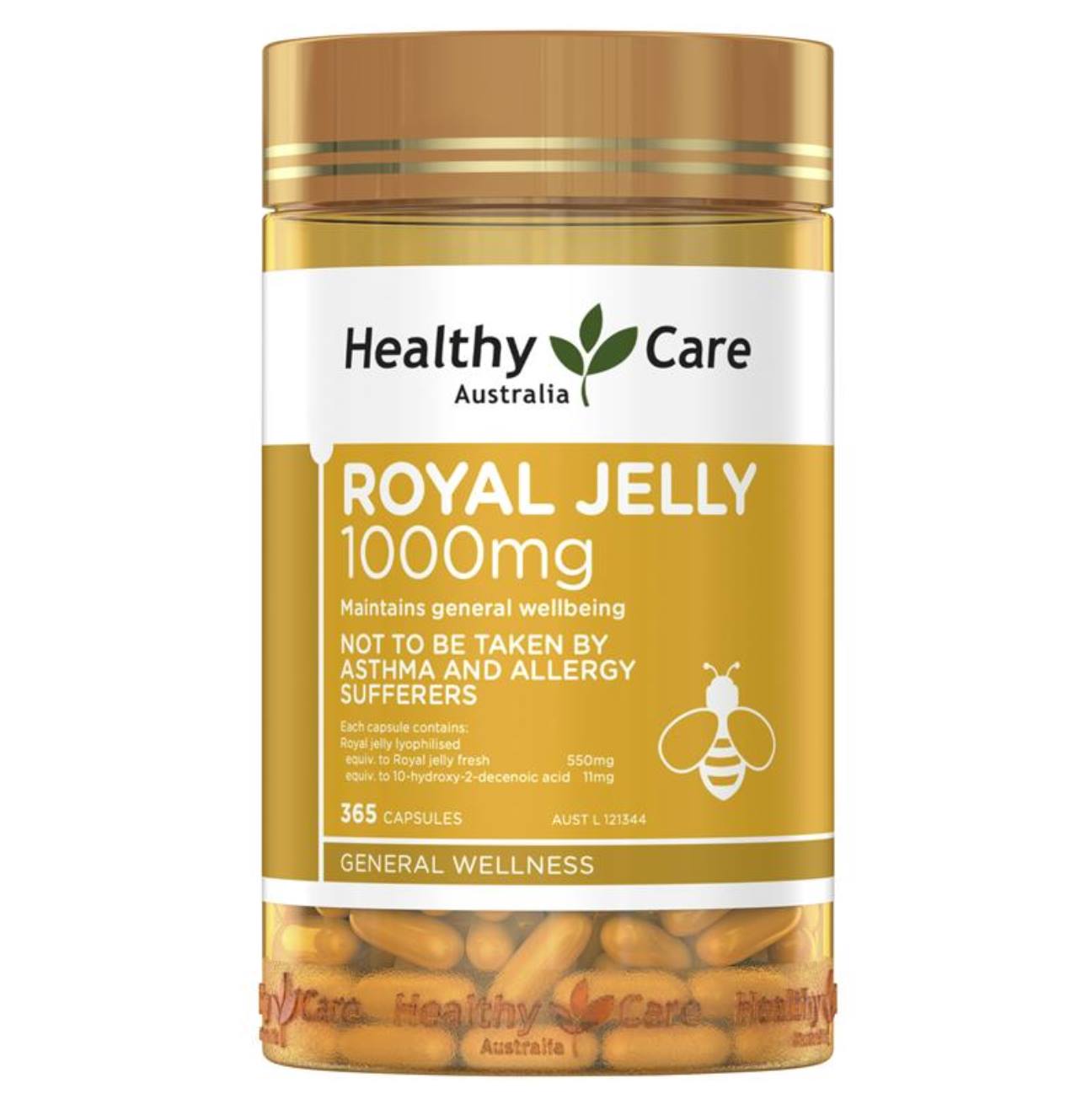 Sữa ong chúa Úc Healthy Care Royal Jelly 1000mg làm chậm quá trình lão hóa, tăng sức đề kháng, tăng sức khỏe tổng thể - Massel Official