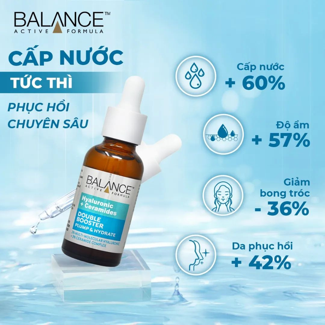 Tinh Chất Balance Active Formula Tinh Chất Trắng Da, Mờ Thâm, Dưỡng Ẩm Niacinamide/Vitamin C/Hyaluronic 30ml