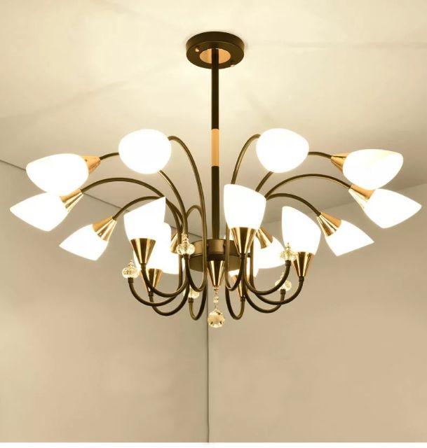 Đèn Chùm Hiện Đại 15 Bóng_có Quà Tặng - CH81768-15 - đèn chùm bông hoa 15 tay0