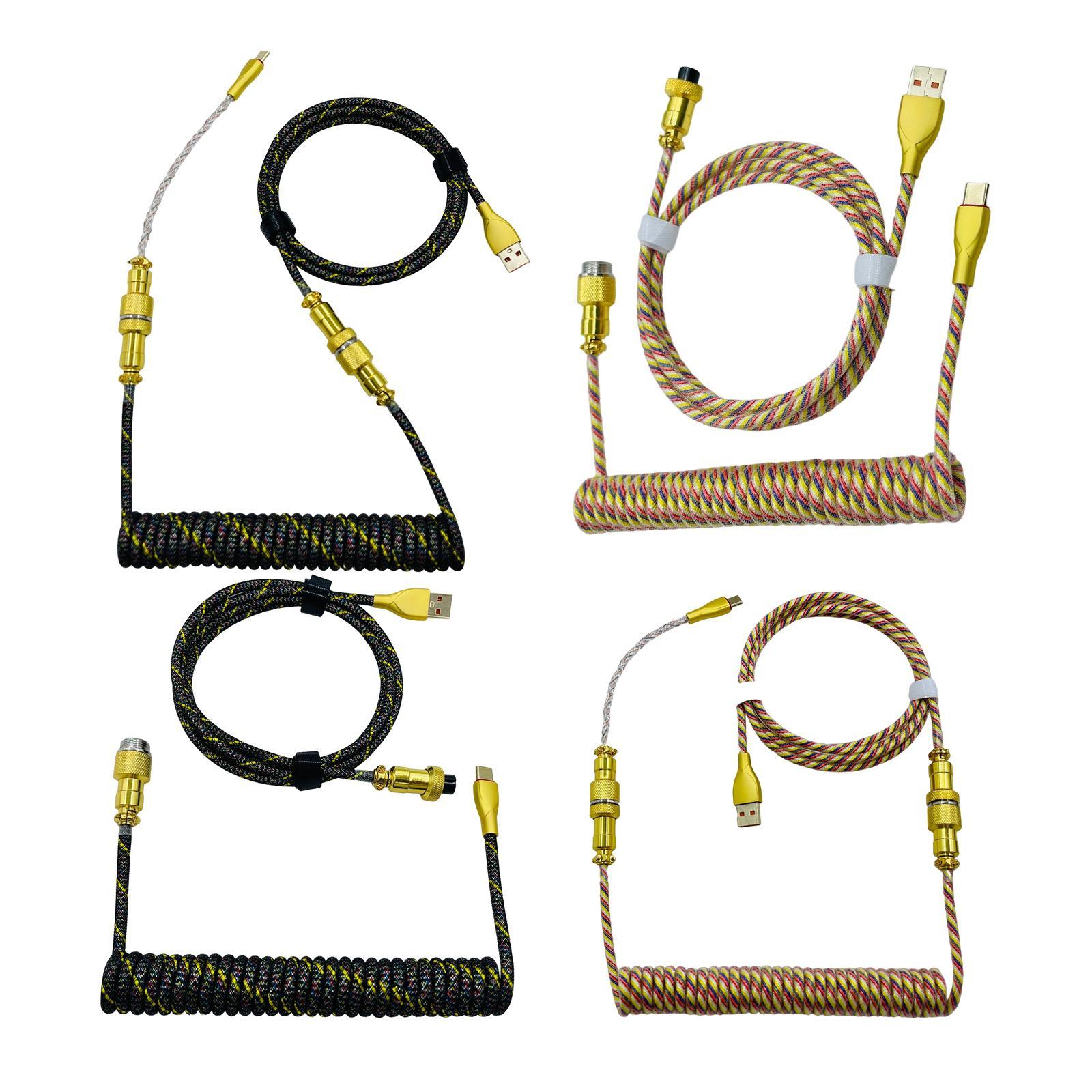 Coil Type C Cable for Mechanical Keyboard Detachable Keyboard Accessories Type C to Type A Cable