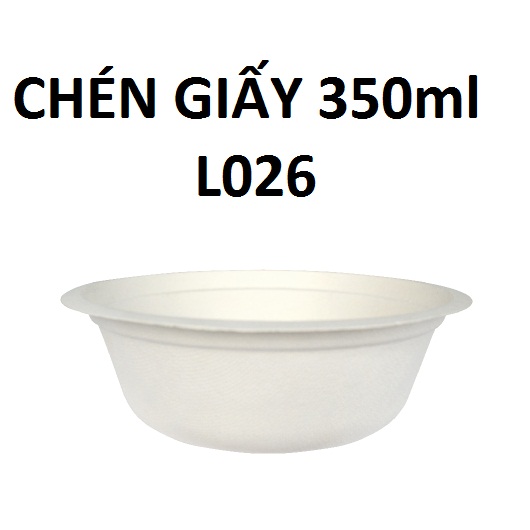 Chén giấy bã mía Thái Lan 350ml - thương hiệu Gracz