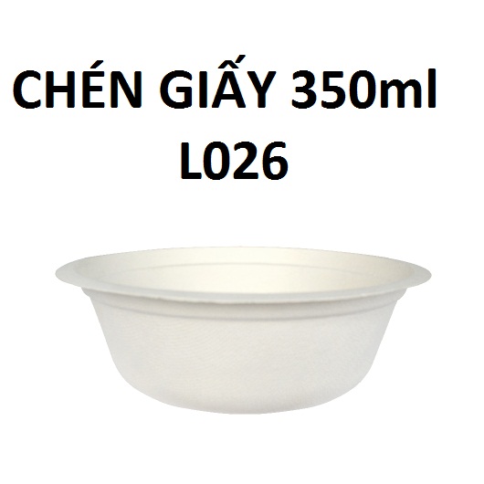 Chén giấy bã mía Thái Lan 350ml (50 cái/xấp) - thương hiệu Gracz