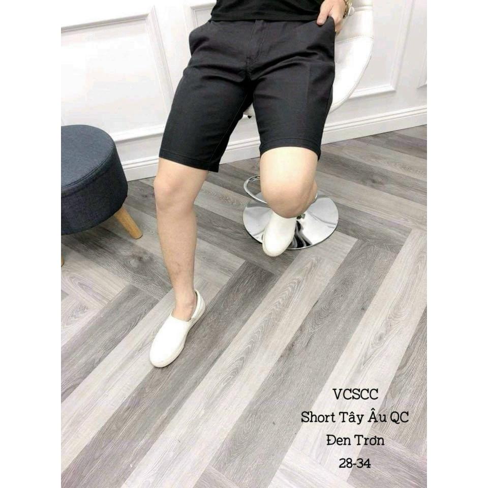 QUẦN SHORT JEAN NAM, QUẦN BÒ NGỐ NAM MÀU TRƠN CAO CẤP