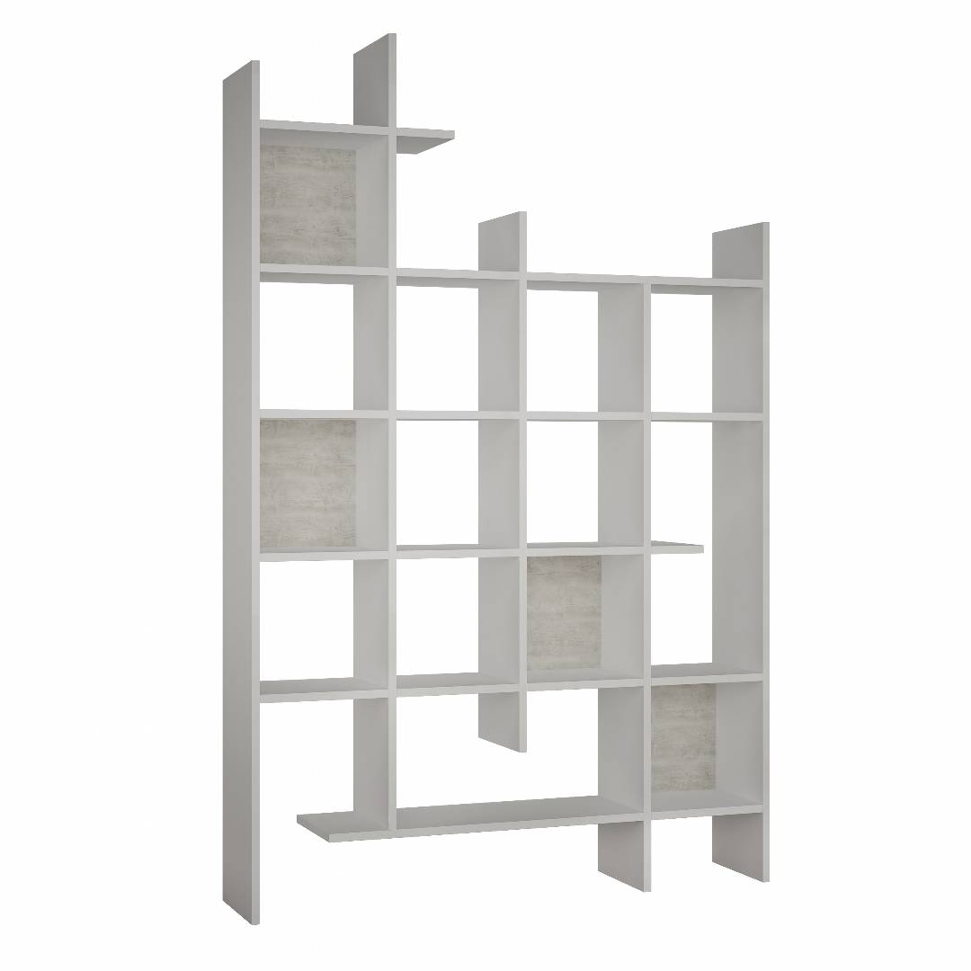 Kệ sách gỗ hiện đại SMLIFE Burnham  | Gỗ MDF dày 17mm chống ẩm | D120xR28xC190cm - Màu