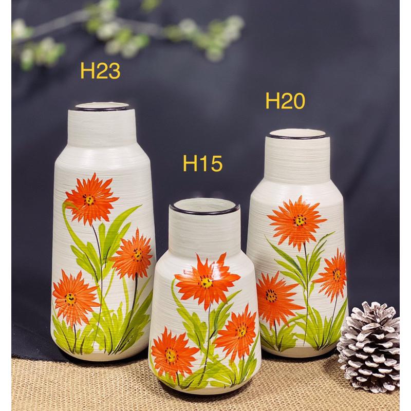 Set 3 lọ Decor- cắm hoa. Gốm sứ Bát Tràng.