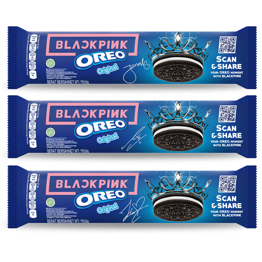 [Limited Edition] Combo 3 thanh Bánh quy OREO BLACKPINK vị Vani 3x119.6g