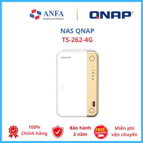 Thiết bị lưu trữ Nas QNAP, Model: TS-262-4G - Hàng chính hãng