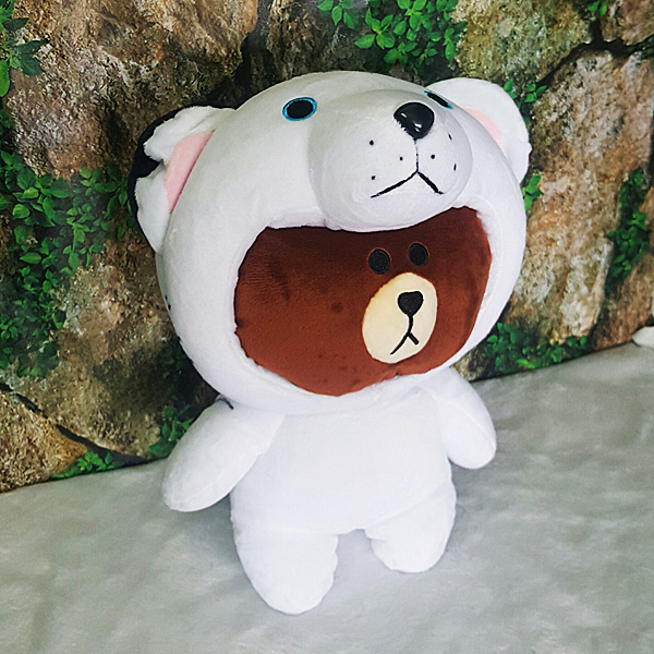 Gấu Brown Nhồi Bông Cosplay (28 Cm) (Tặng 1 Móc Khóa Dây Da Pu Đính Đá Lấp Lánh Màu Ngẫu Nhiên)