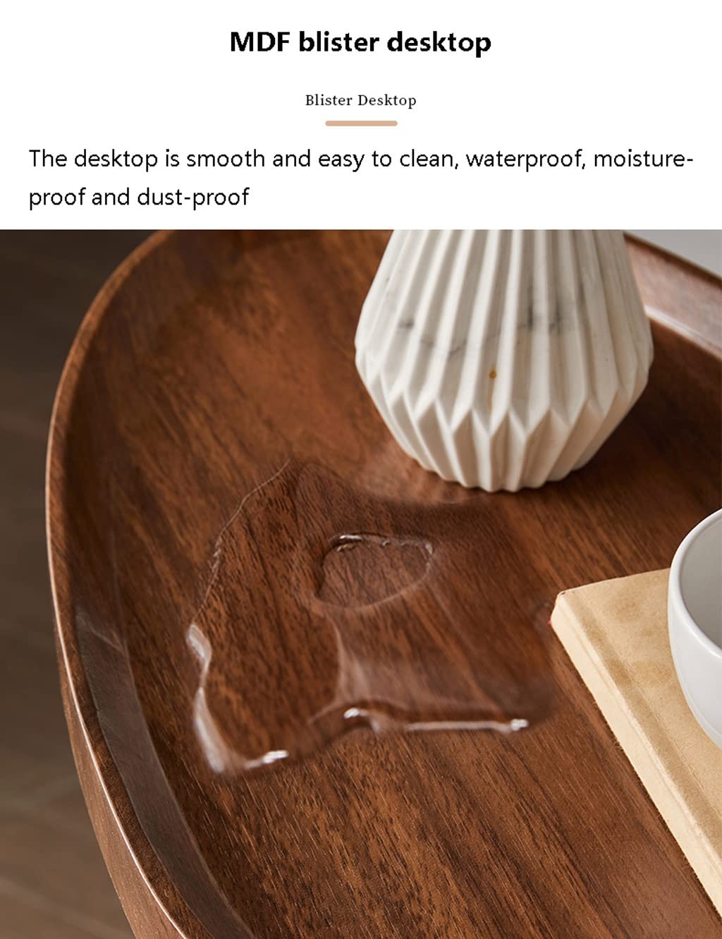 Bàn cà phê Farmhouse Accent Blister, C Tea Table, Oval Living Room Sofa Table