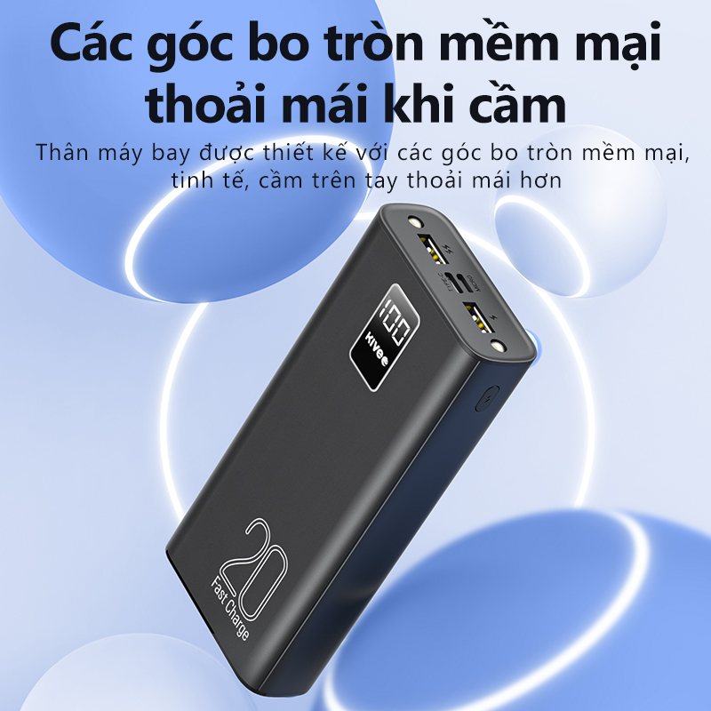 Sạc dự phòng 20000mAh BASIKE 10W Với đèn Pin Cho iP Huawei Samsung OPPO - Hàng chính hãng