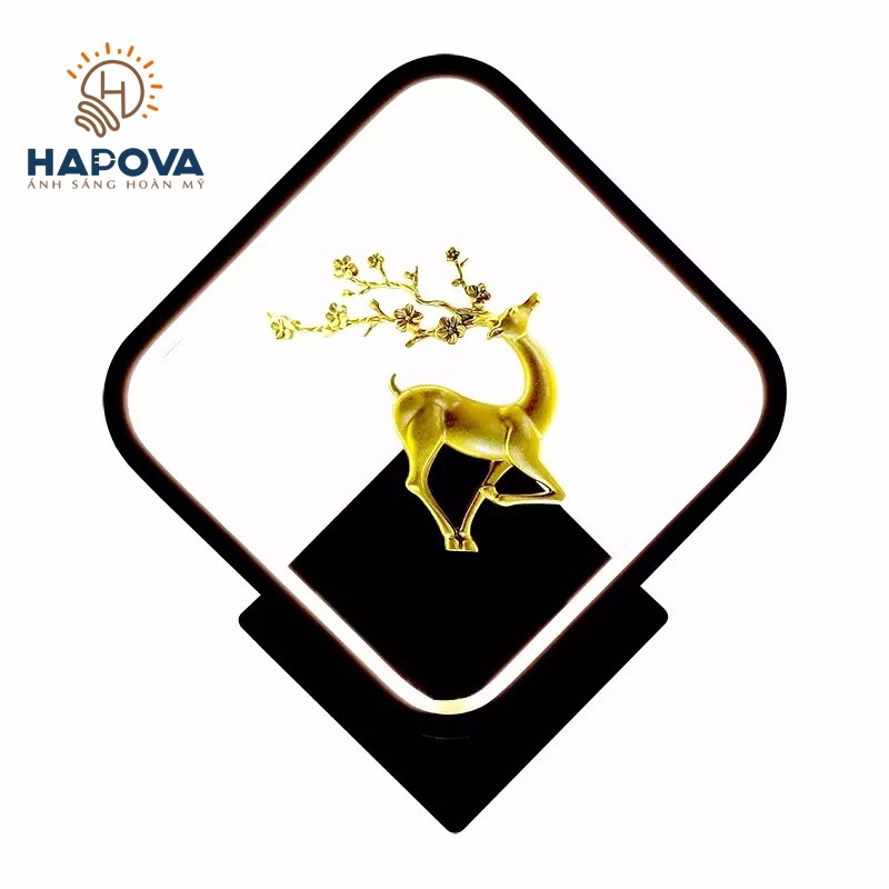 Đèn tường trang trí hình hươu HAPOVA DGT 2090 Màu Trắng, Đen