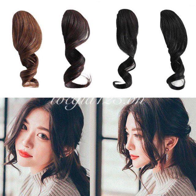 Tóc giả mái xoăn    mái pass xoăn hàn quốc