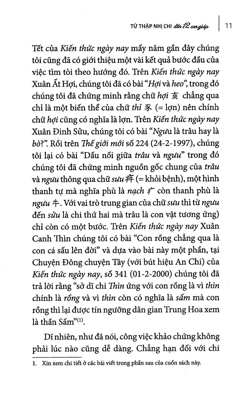 Từ Thập Nhị Chi Đến 12 Con Giáp