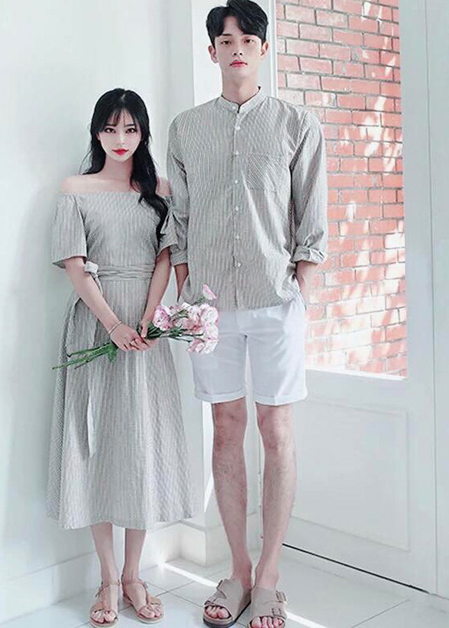 Váy sơ mi đôi sọc kẻ đẹp