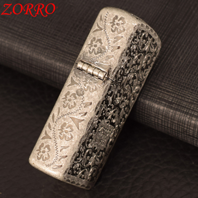 Vỏ Hột Quẹt Bật Lửa Xăng Đá Zorro Z92045B Thiết Kế Đẹp Độc Lạ - Dùng Xăng Bấc Đá Cao Cấp
