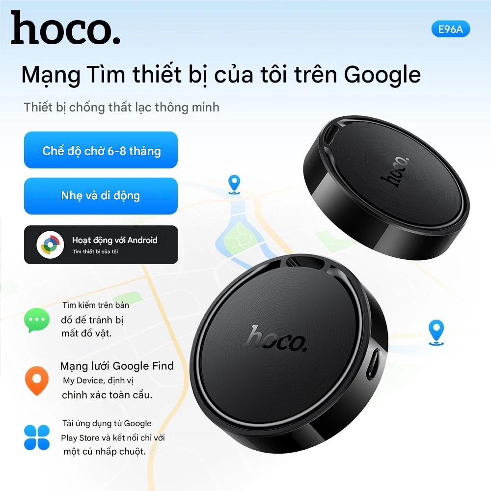 Thiết bị định vị thông minh không dây HOCO E96A Busca dành cho Android Hỗ trợ Google Find My Network chống thất lạc chìa khóa, ví tiền, xe, hành lý - Hàng chính hãng