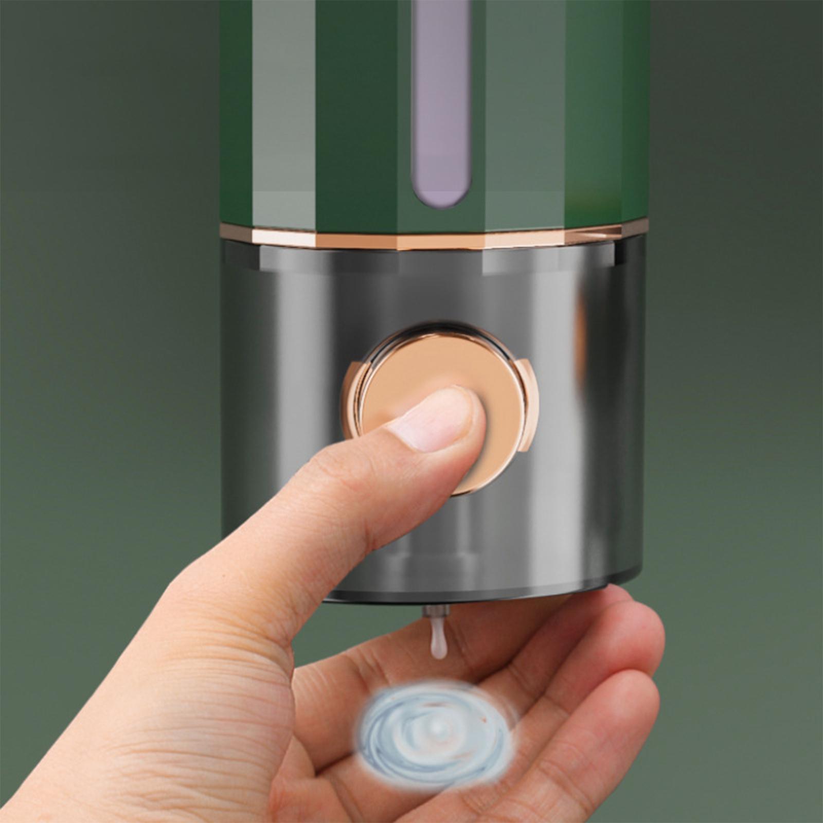 Wall Mounted Manual Soap Dispenser, No Drilling Shampoo Gel Soap Dispenser Liquid Containers for Home Office Kitchen