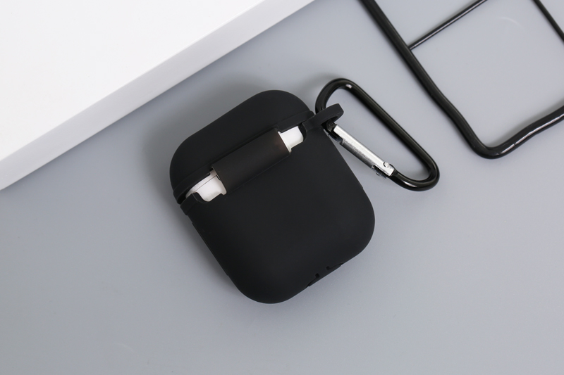 Vỏ đựng tai nghe - Bao đựng tai nghe - Túi đựng AirPods 1 &amp; 2 silicone kèm móc JM AP02 - Hàng nhập khẩu - OPTAIS55B