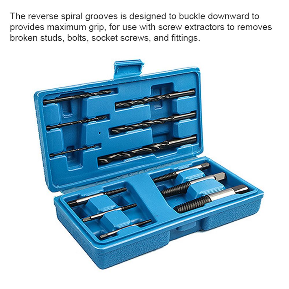 12Pcs Bolt Removal Tool Set Manual Screw Remover Rust Screw Broken Screws Stuck Screw Extractor Kit