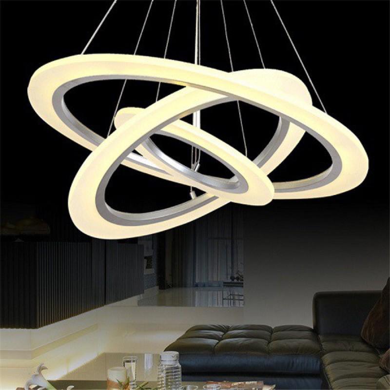 Đèn Thả Trần TH853 Hiện Đại 3 Chế Độ Ánh Sáng - Đèn Thả Phòng Khách Phòng Ăn Phòng Ngủ Led 3 Vòng