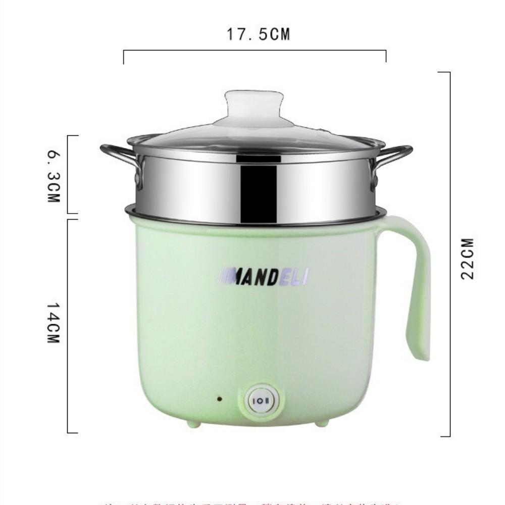 Nồi Nấu Cơm Mini Mandeli, Ăn Lẩu, Chiên, Xào, Hấp - Nồi Chống Dính Vân Đá Dung Tích 1,8l Kèm Giá Hấp Đa Năng