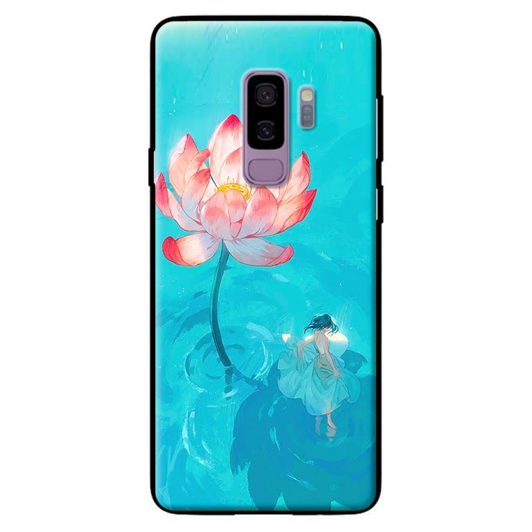 Ốp in cho Samsung Galaxy S9 Plus Thiếu Nữ Và Sen - Hàng chính hãng