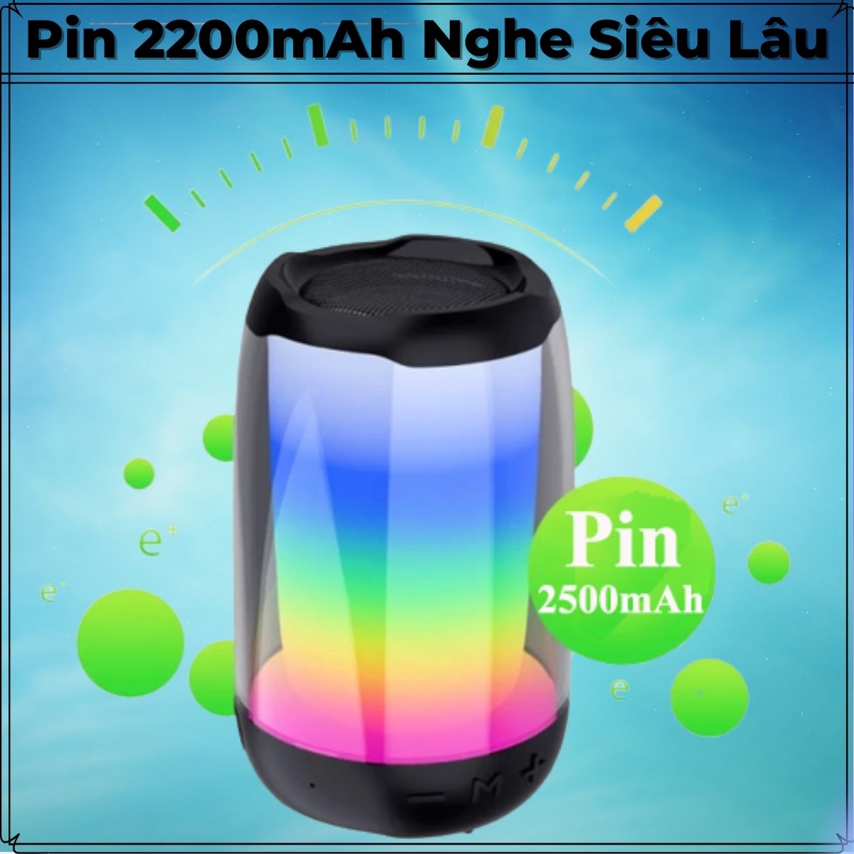 Loa Bluetooth Pluse 4 Mini Nghe Nhạc Công Suất Lớn, Bass Mạnh, Led Đổi Màu, Có Khe Cắm Thẻ Nhớ, USB, FM.. Công Suất 10w