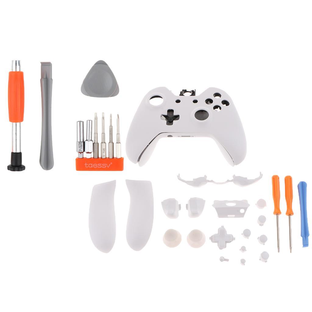 Replacement White Case Shell Set for Microsoft Xbox One Screwdriver