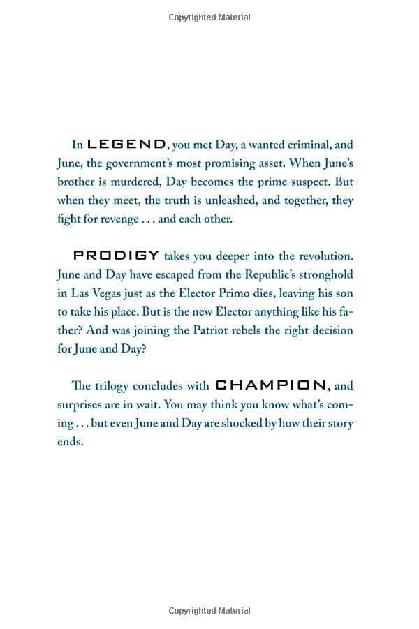 Prodigy: A Legend Novel