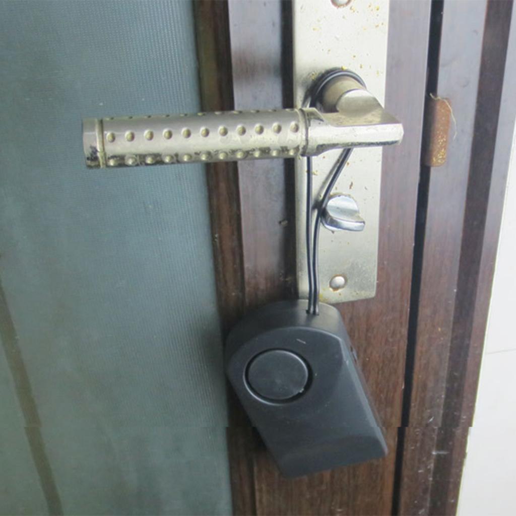 Wireless Door Alarm Door Handle Knob Hanging Alarm Motion Detector Black