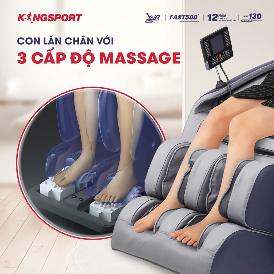 Ghế massage toàn thân cao cấp KINGSPORT G83 hệ thống nhiệt hồng ngoại cao cấp, điều khiển bằng máy tính bảng hiện đại