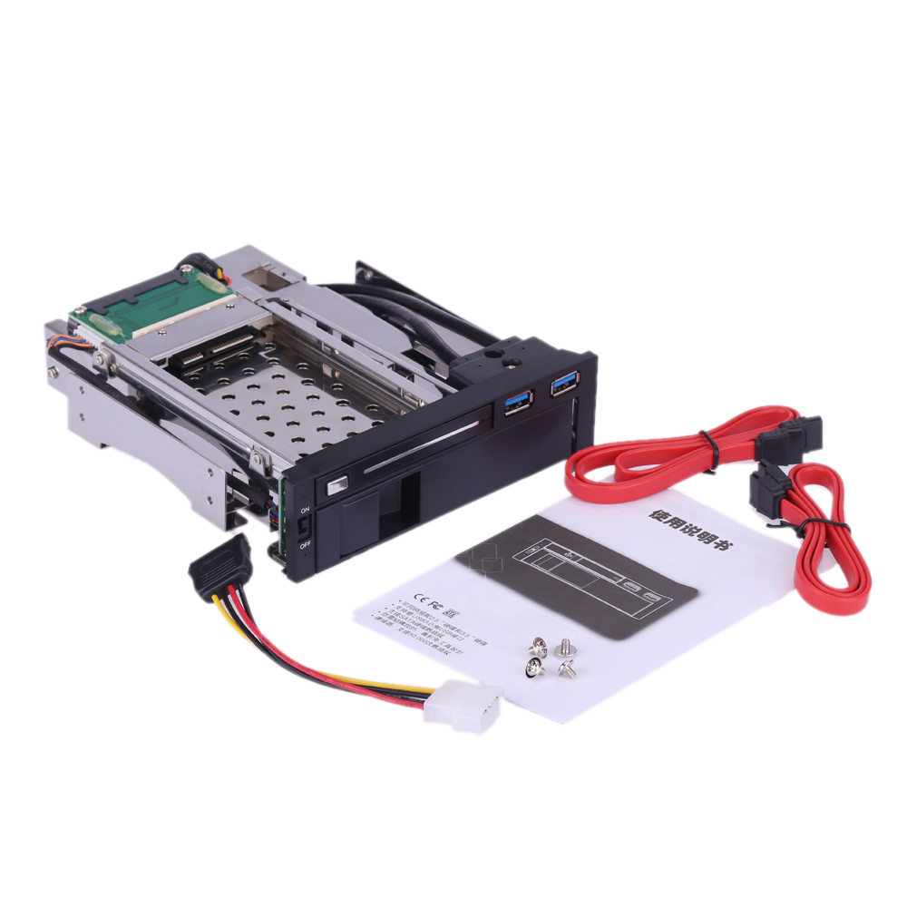 Ổ Cứng HDD & SSD Dual Bay 3.5 Inch Khay Caddy Có Đế Gắn Với Giá Đỡ Di Động 2.5 Inch SATA Iii