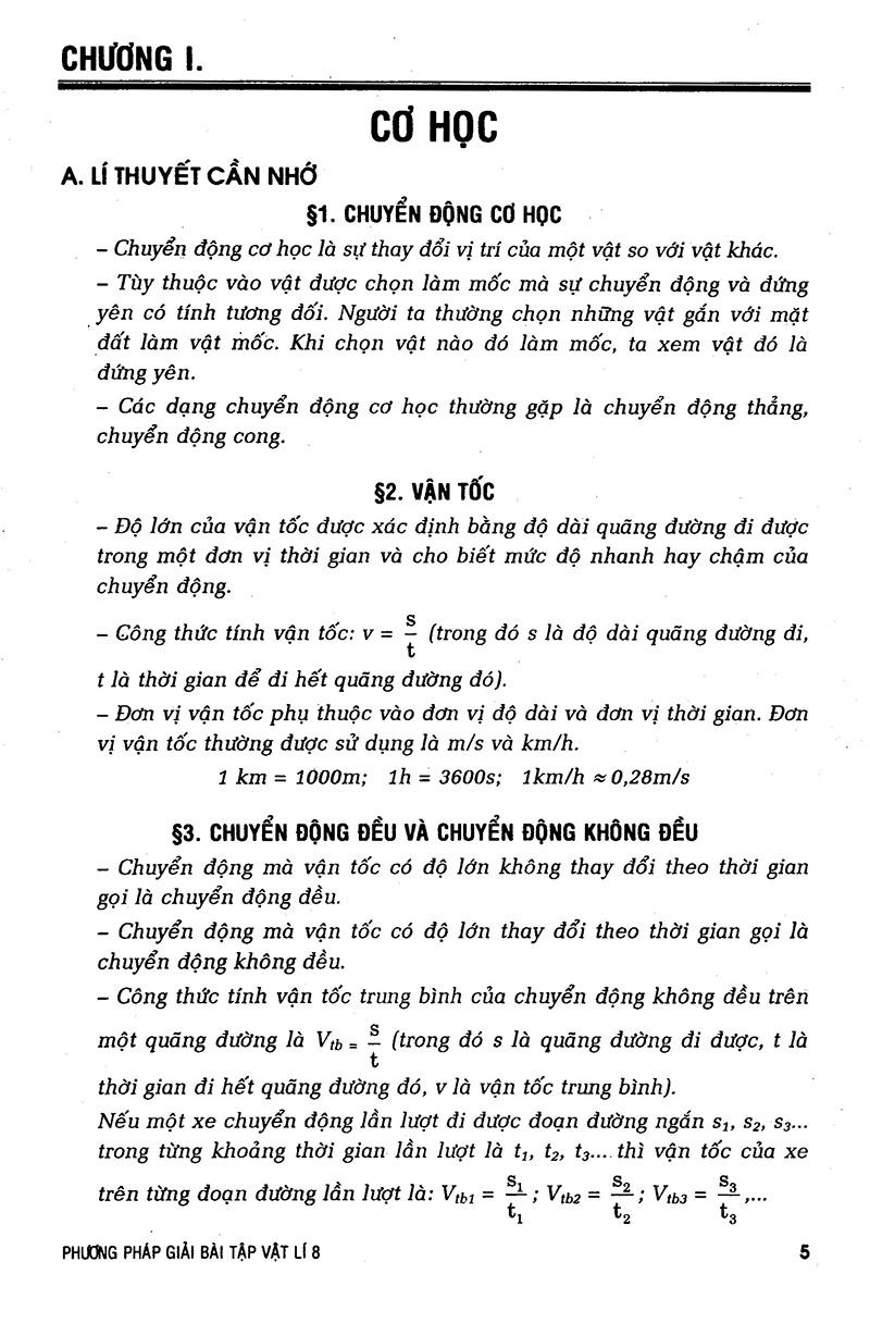 Phương Pháp Giải Bài Tập Vật Lý 8