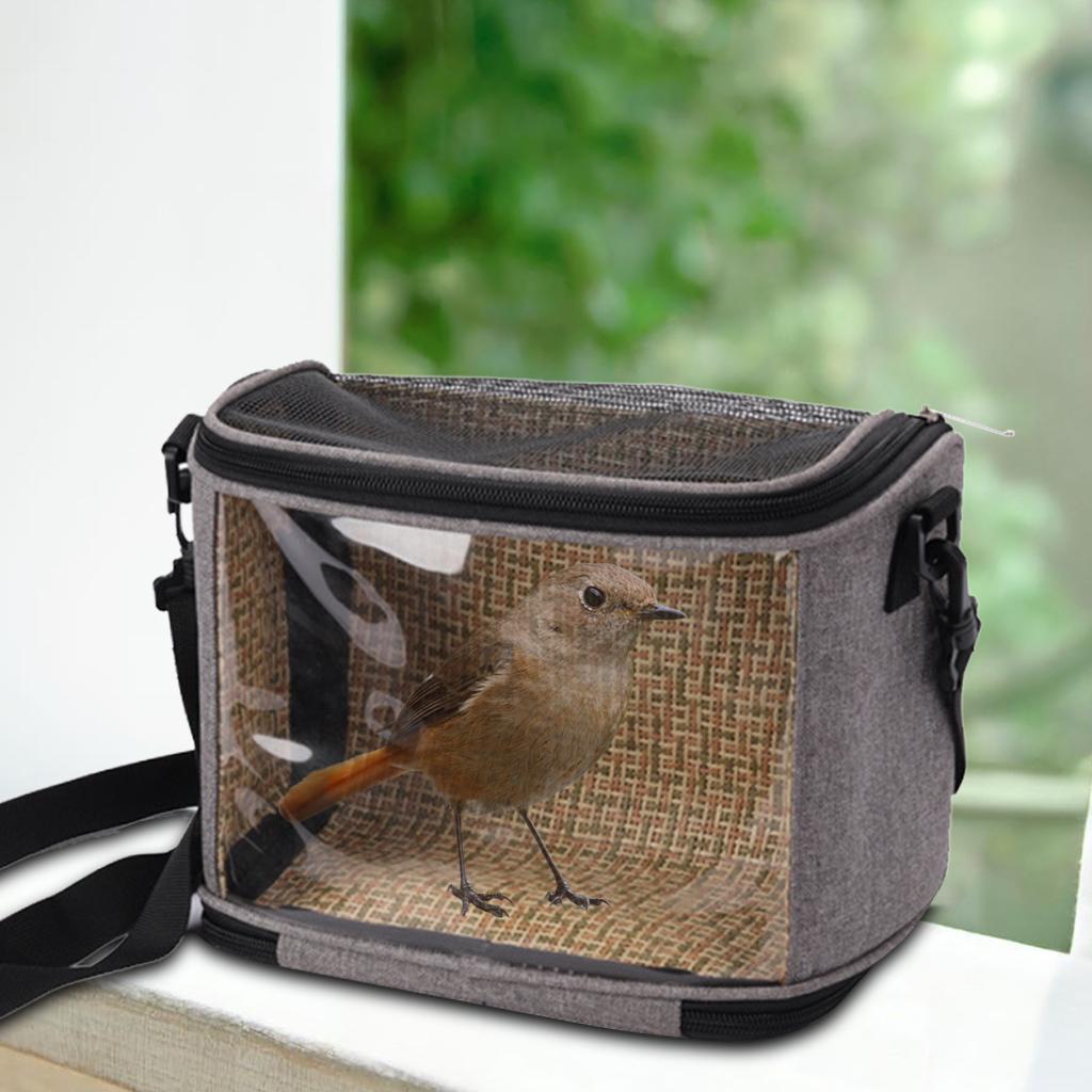 Bird Parrot Carrier Bag Transparent Breathable Pet Travel Bag for Rabbit