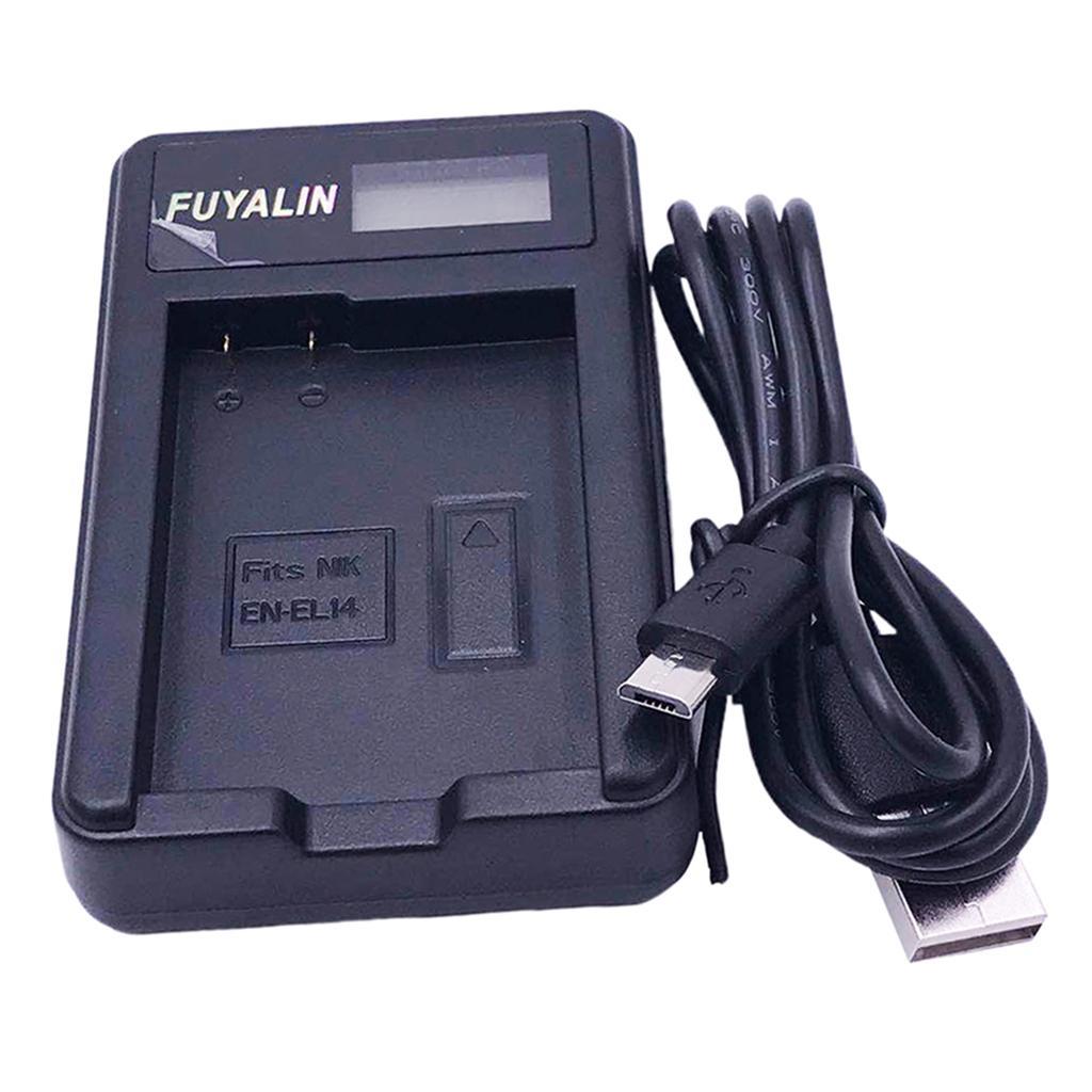 EN-EL14 Battery Charger for Nikon D3100  D3300 D3400 D3500 D5100 D5300