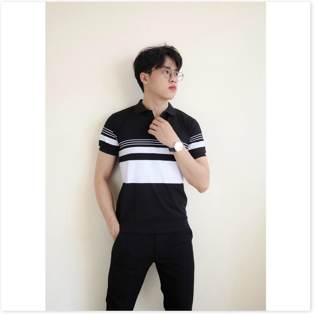 Áo thun cổ trụ ngắn tay hoạ tiết mới cho ae KME FASHION