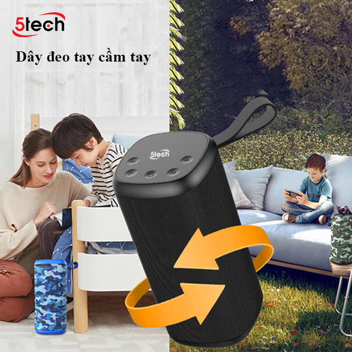 Loa bluetooth 5TECH BS2 hàng chính hãng, loa mini cầm tay di động nghe nhạc cực hay hỗ trợ cắm thẻ nhớ, USB dành cho điện thoại, máy tính...